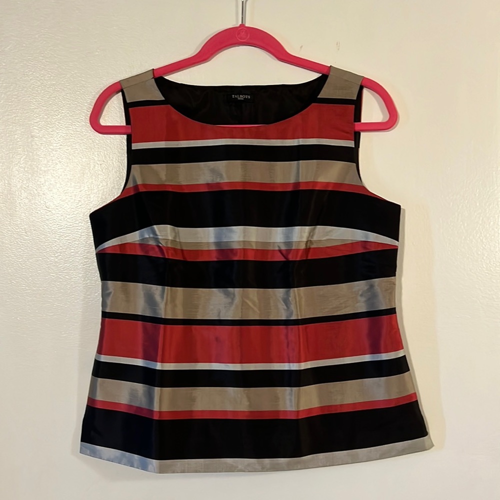 Talbots petites silk sleeveless shell.
